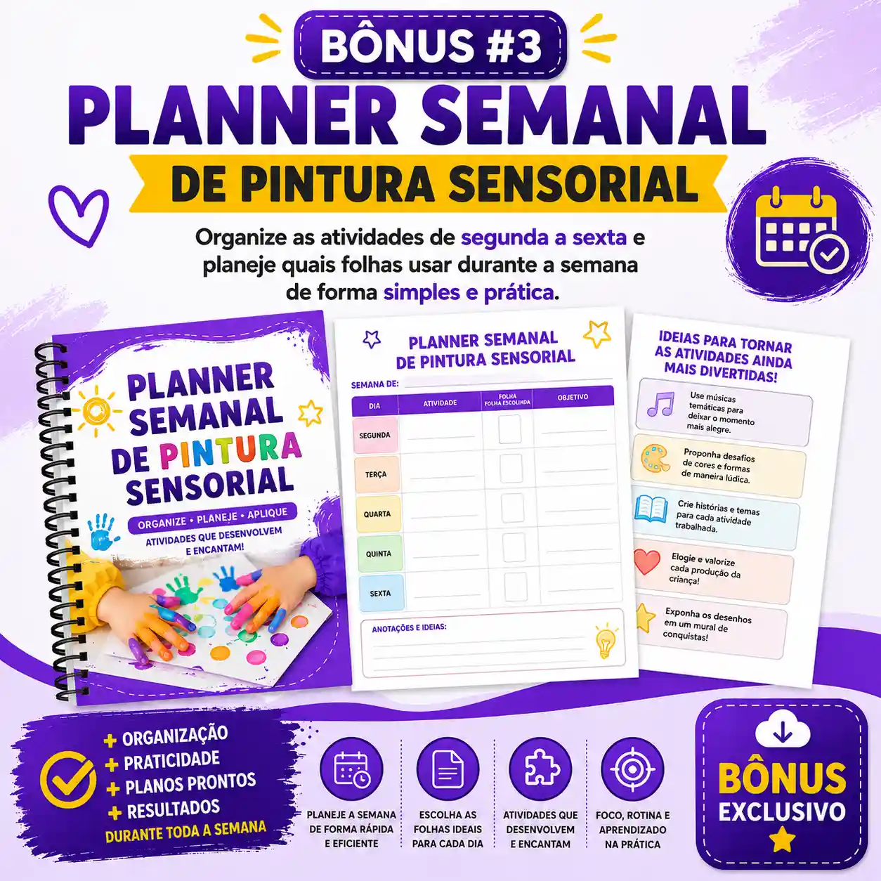 Planner Semanal de Pintura Sensorial